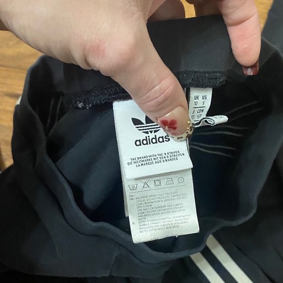 Adidas womenBlack Leggings with White Stripes - Picture 3 of 4